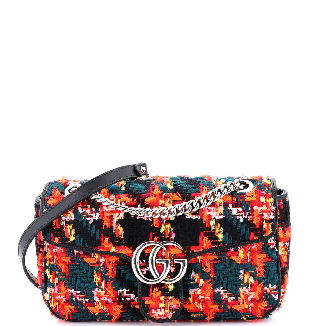 GG Marmont Flap Bag Tweed Small - Deep Luxury