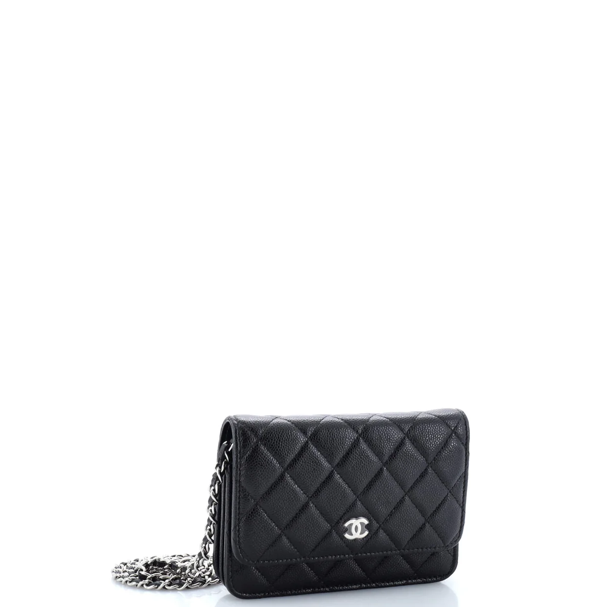Wallet on Chain Quilted Caviar Mini - Deep Luxury