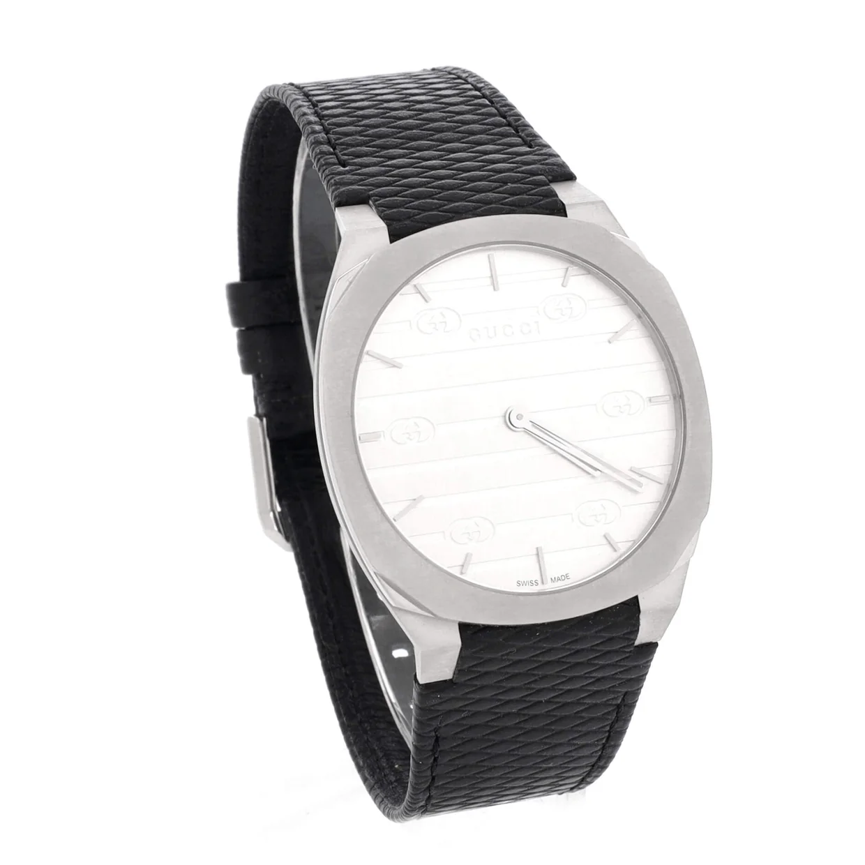 25H Quartz Watch Stainless Steel and Leather 38 - Deep Luxury
