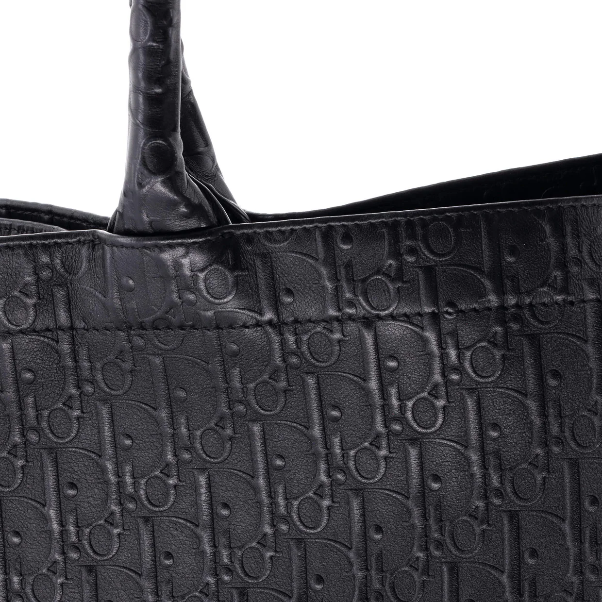 Book Tote Oblique Embossed Calfskin Large - Deep Luxury