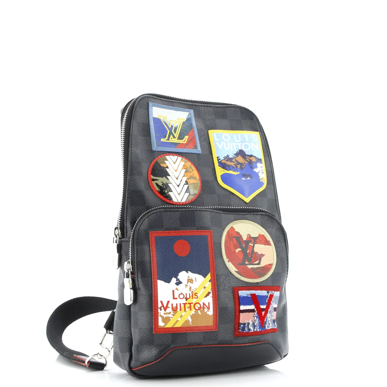 Avenue Sling Bag Alps Patches Damier Graphite - Deep Luxury