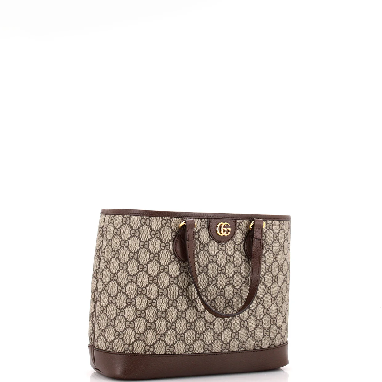 Ophidia Top Handle Shopping Tote GG Coated Canvas and Leather Small - Deep Luxury