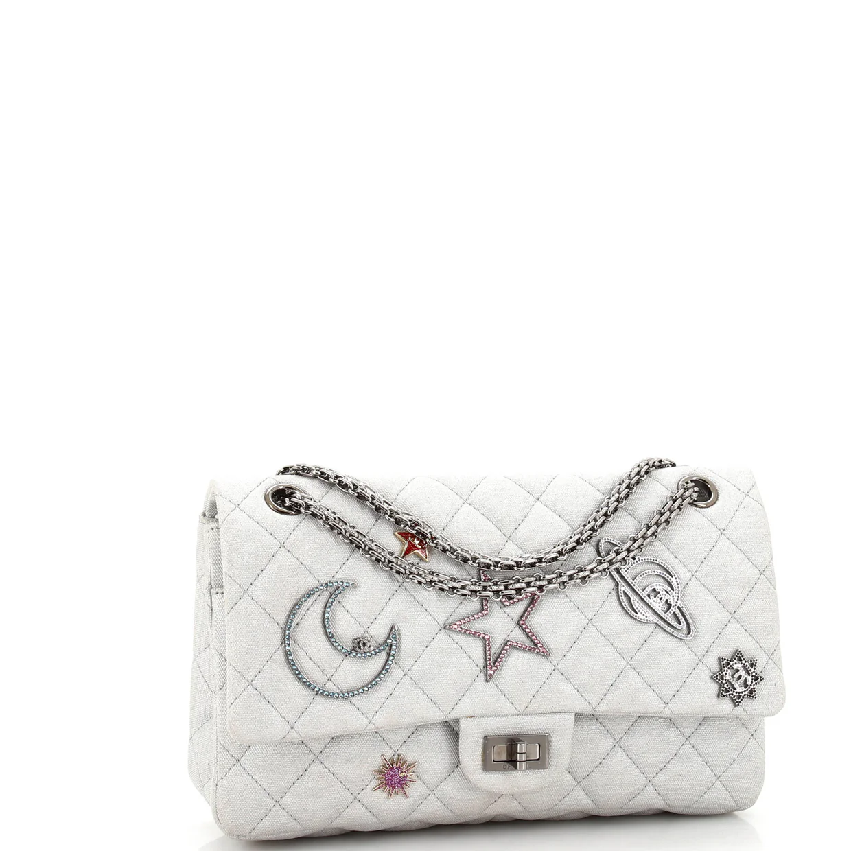 Space Charms Reissue 2.55 Flap Bag Quilted Canvas 226 - Deep Luxury