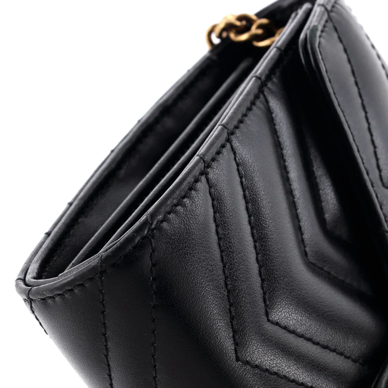 GG Marmont Chain Wallet Matelasse Leather Mini - Deep Luxury