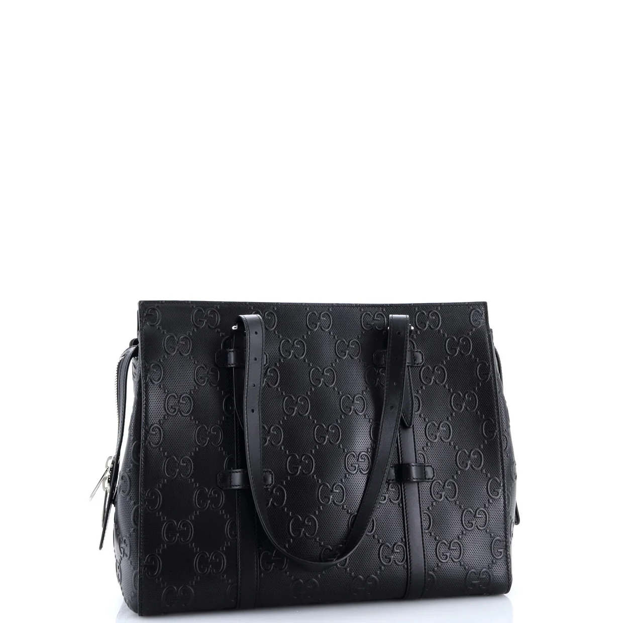 Tote Bag GG Embossed Perforated Leather - Deep Luxury