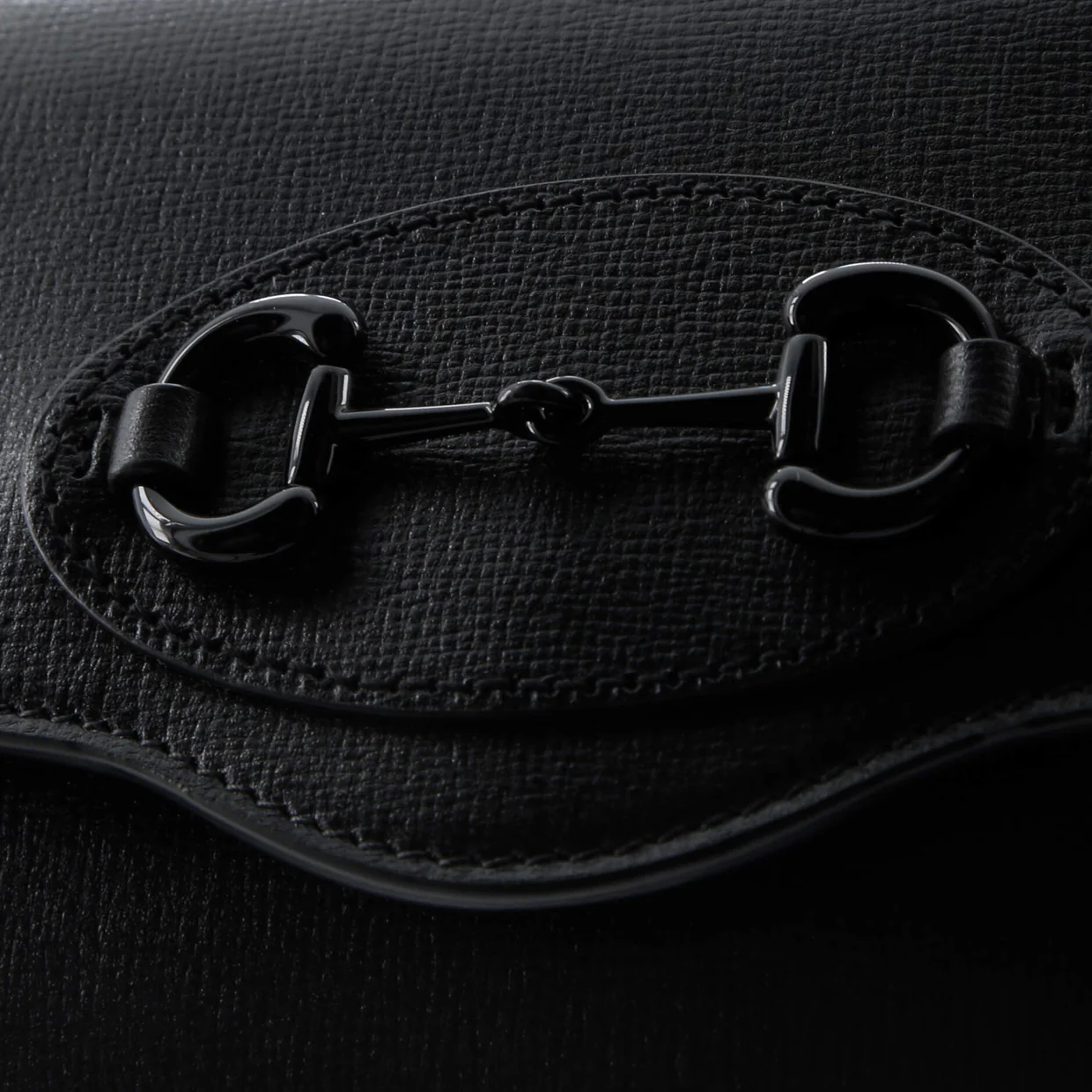 Horsebit 1955 Curved Flap Shoulder Bag Leather Mini - Deep Luxury