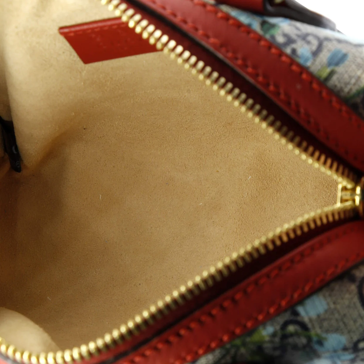 Convertible Boston Bag Blooms Print GG Coated Canvas Nano - Deep Luxury