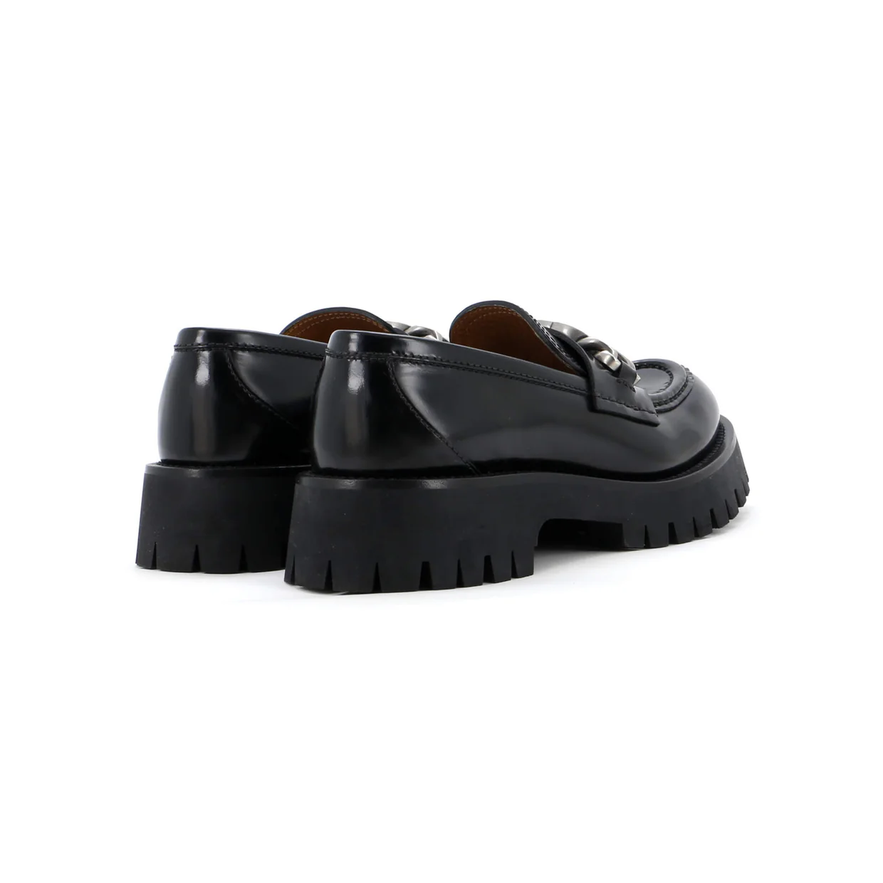 Women's Interlocking G Jeanne Loafers Leather with Enamel - Deep Luxury