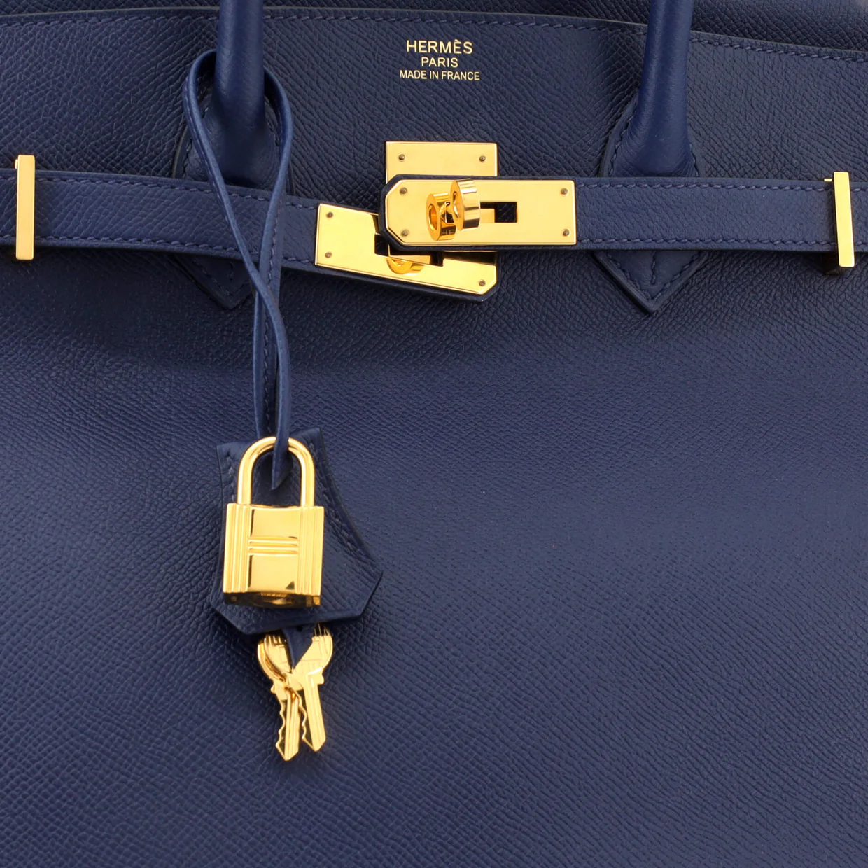 Birkin Handbag Bleu Saphir Epsom with Gold Hardware 35 - Deep Luxury
