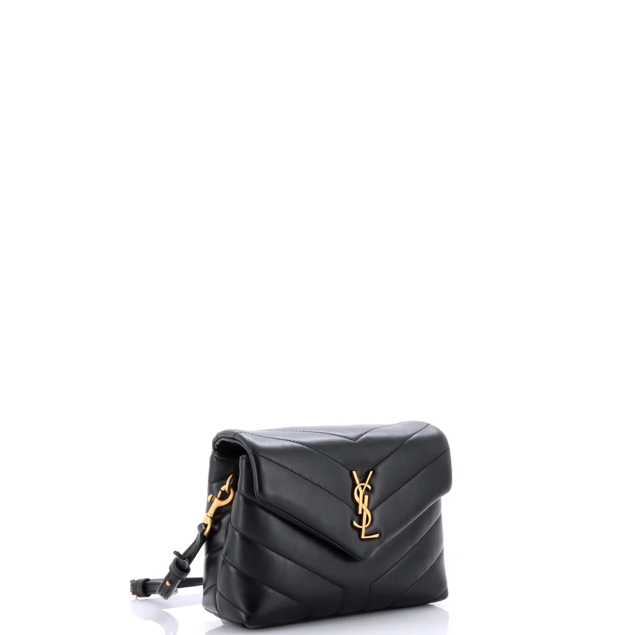 Loulou Shoulder Bag Matelasse Chevron Leather Toy - Deep Luxury