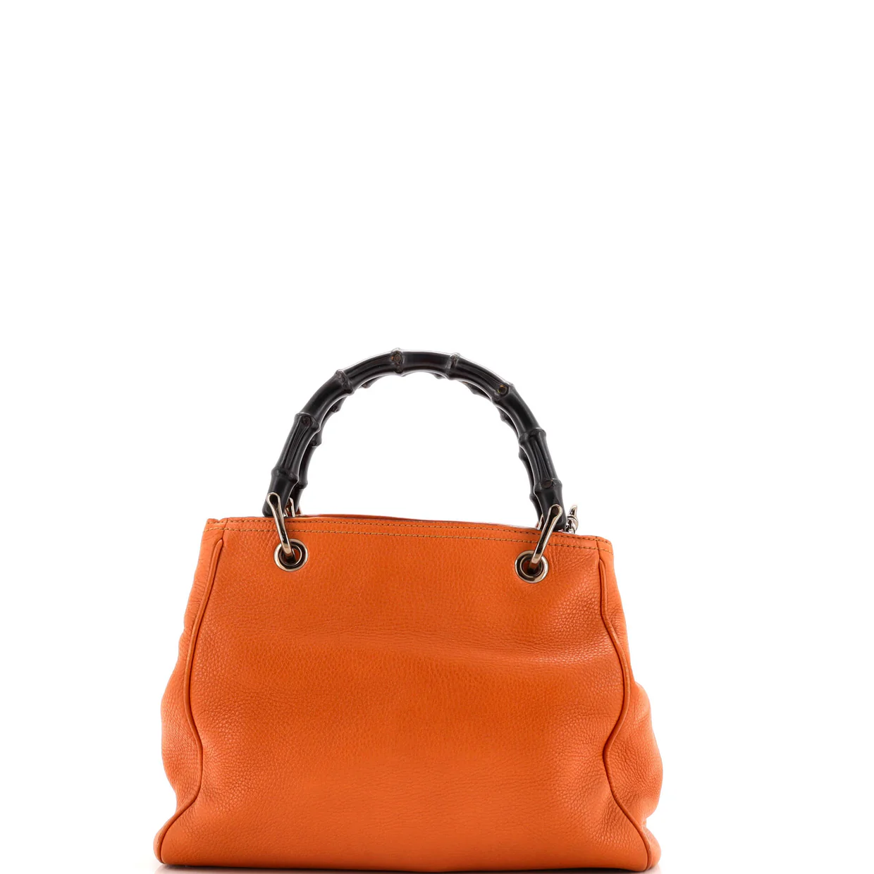 Bamboo Shopper Tote Leather Small - Deep Luxury