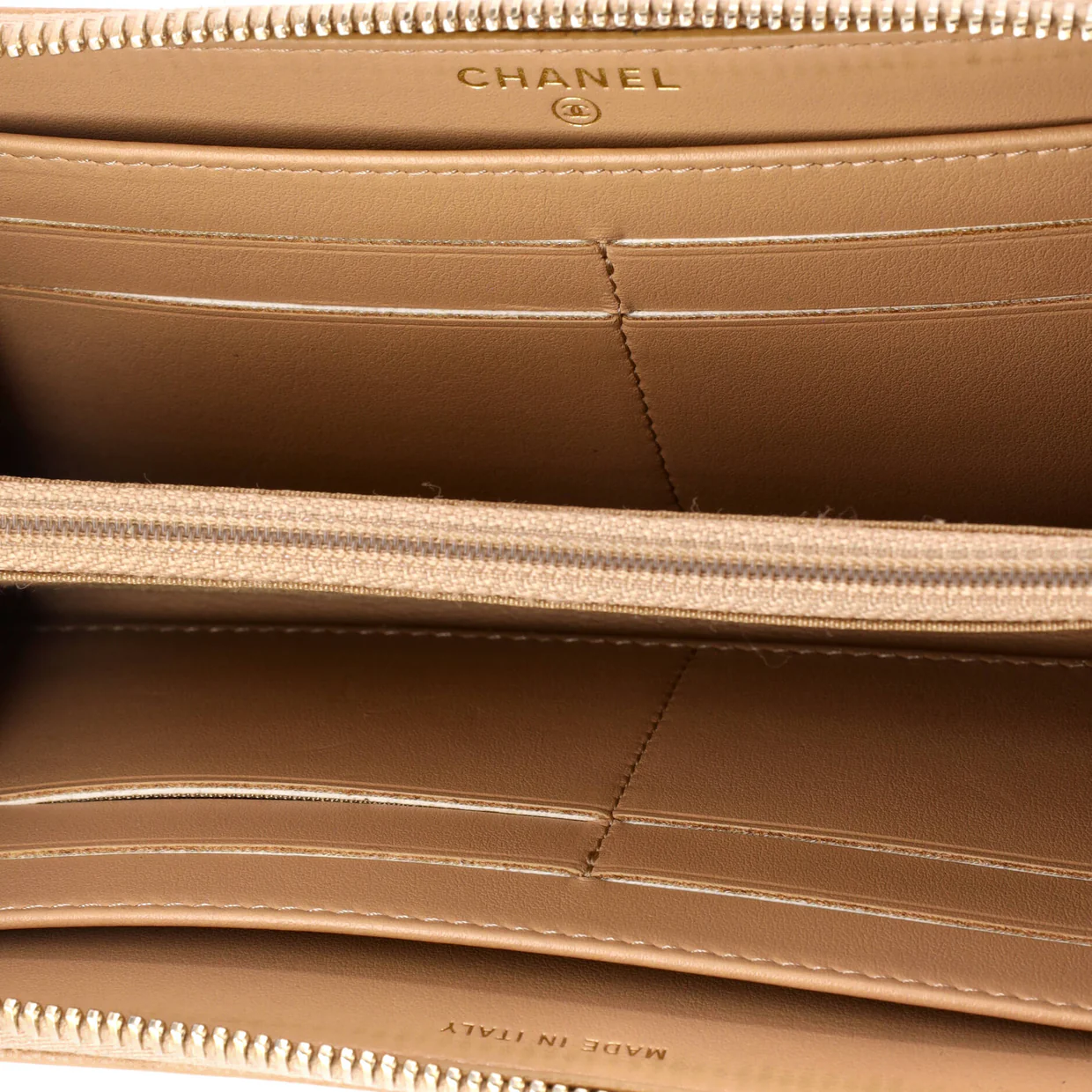 Deauville Zip Around Wallet Caviar Long - Deep Luxury