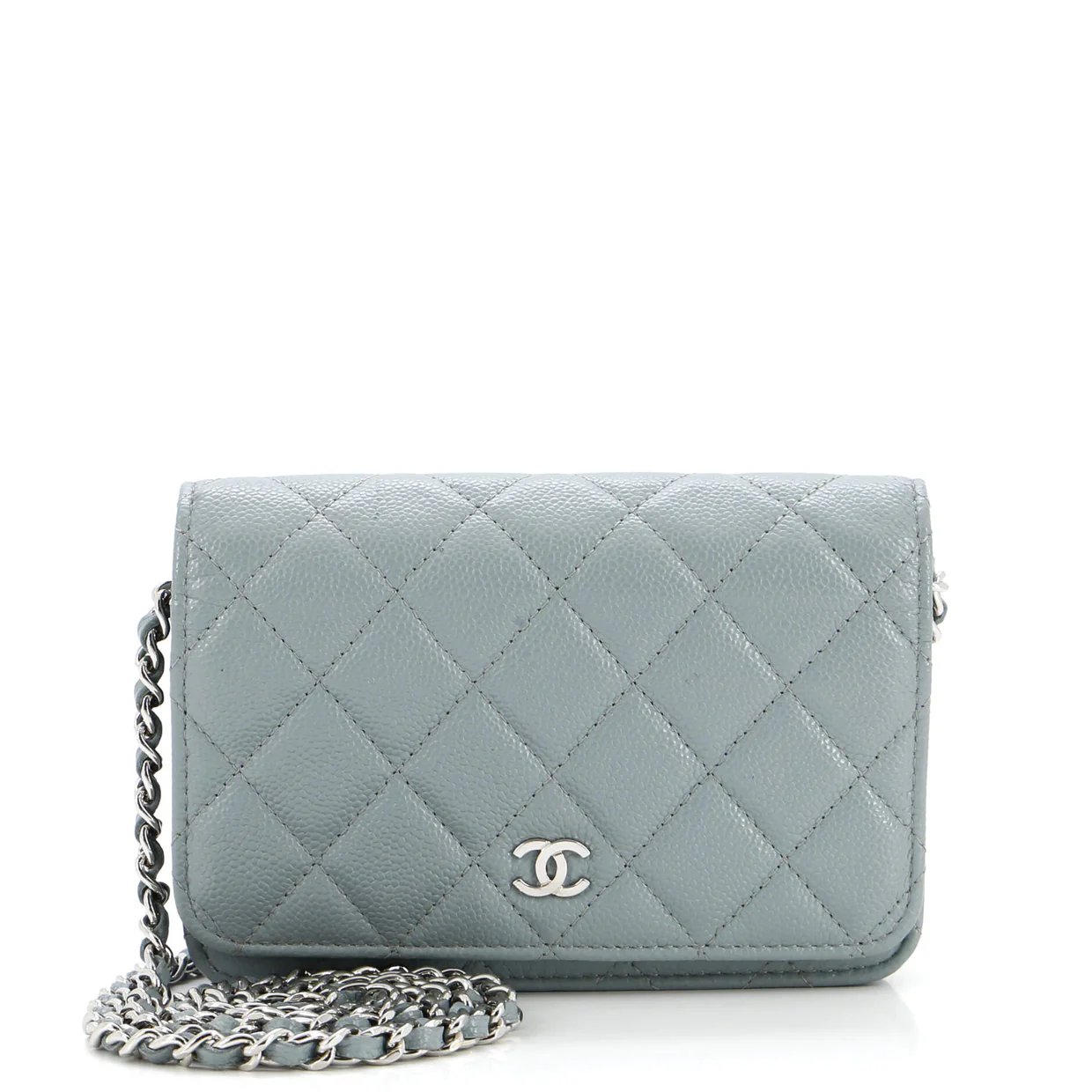 Wallet on Chain Quilted Caviar Mini - Deep Luxury