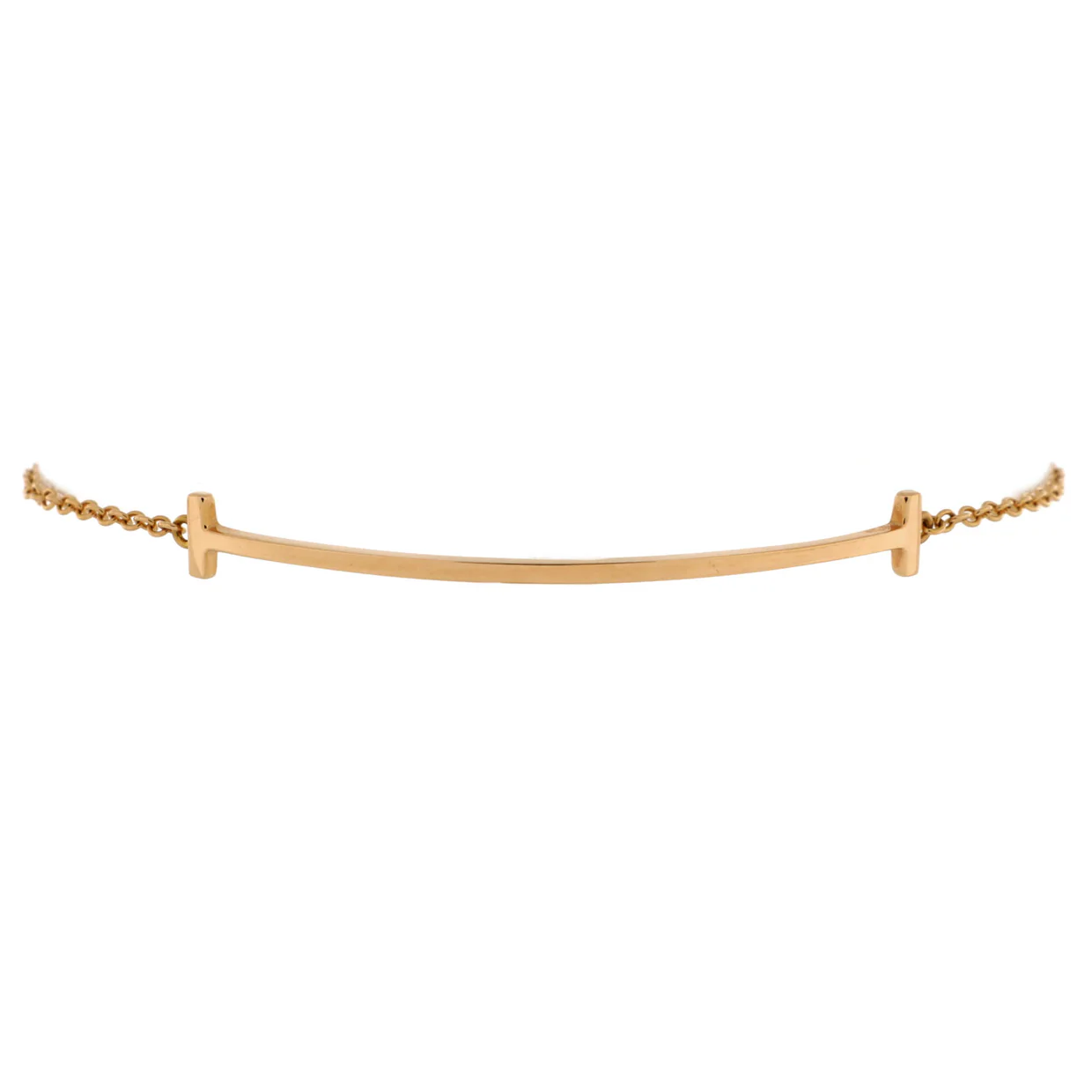 T Smile Chain Bracelet 18K Rose Gold Medium - Deep Luxury