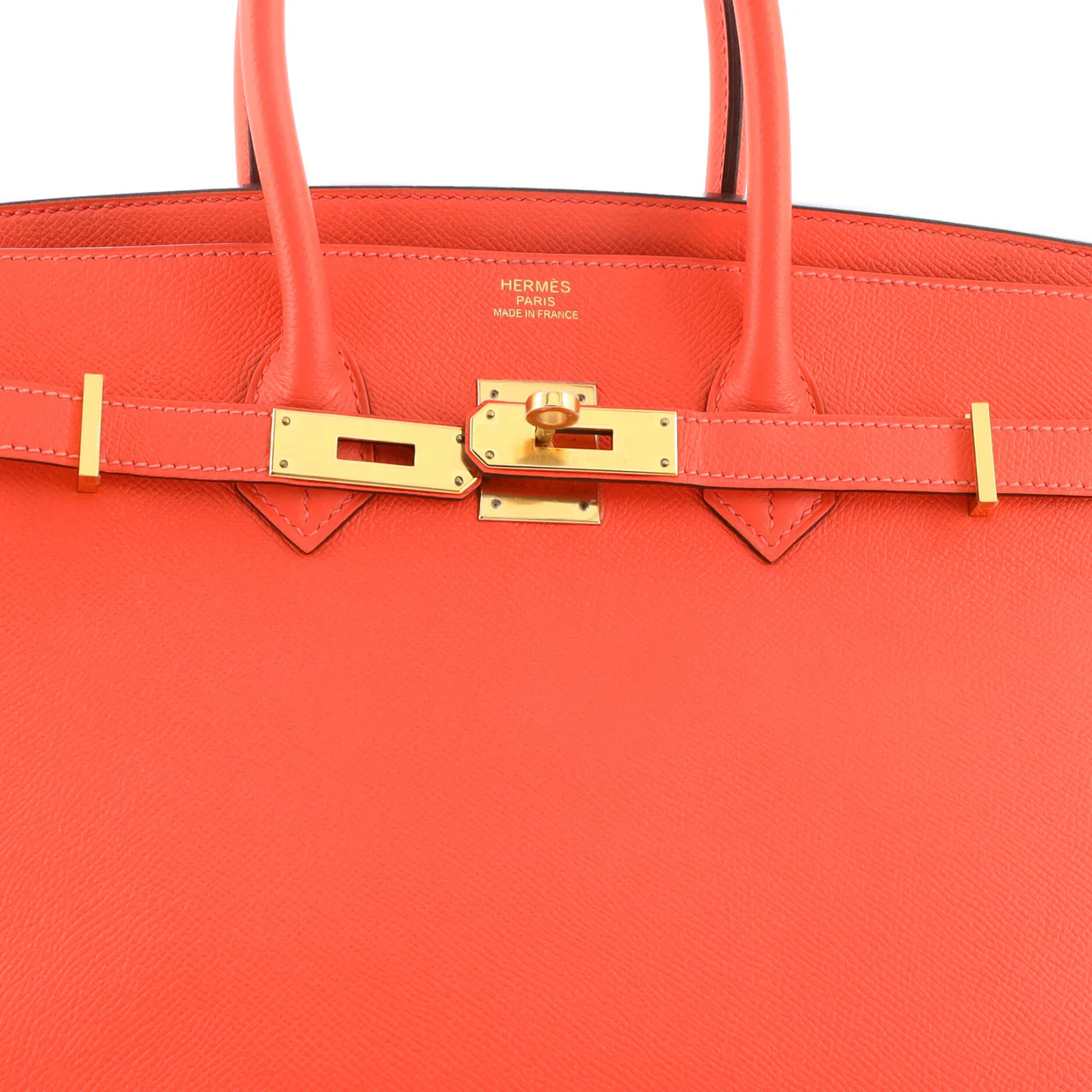 Birkin Handbag Rouge Pivoine Epsom with Gold Hardware 35 - Deep Luxury