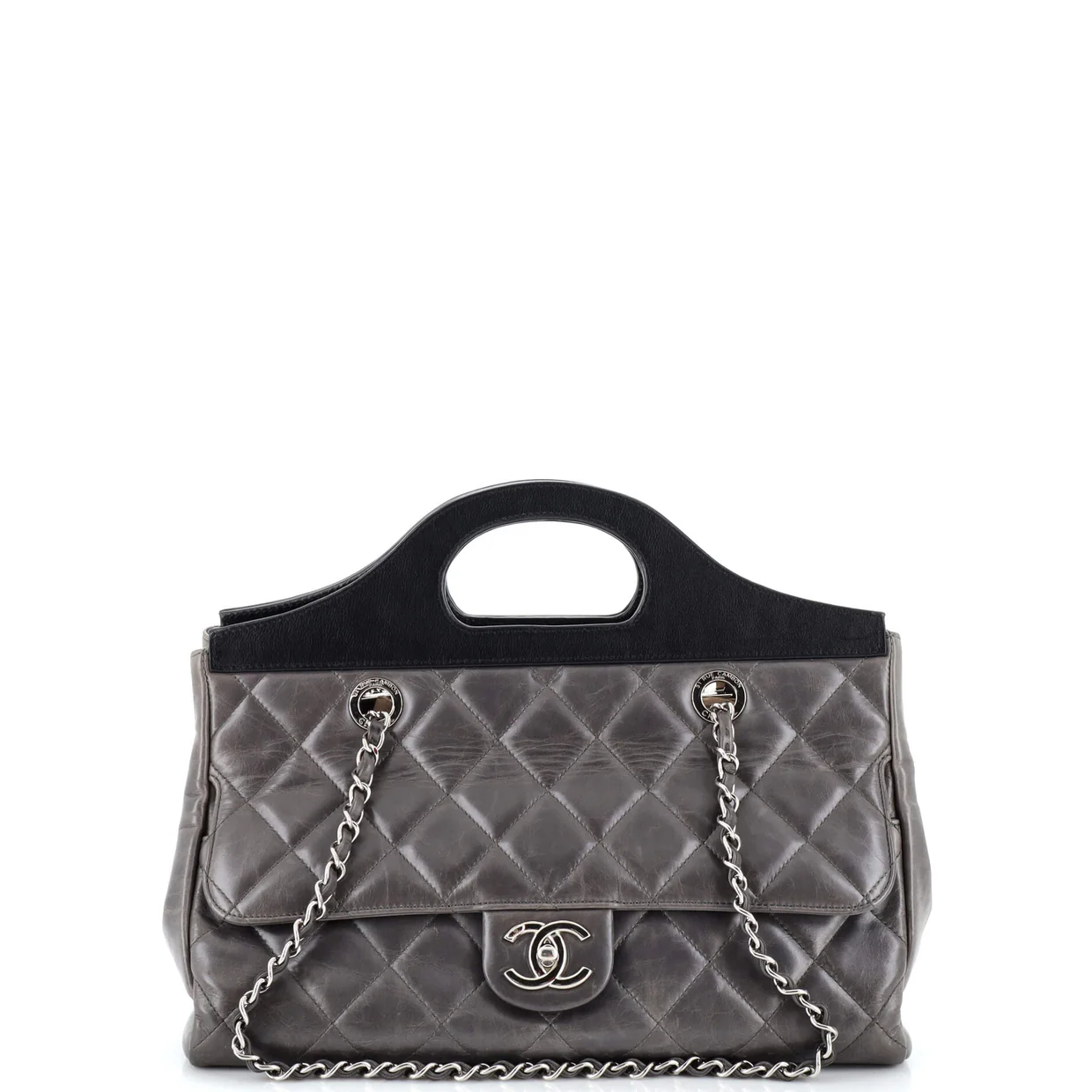 CC Delivery Tote Quilted Glazed Calfskin Small - Deep Luxury