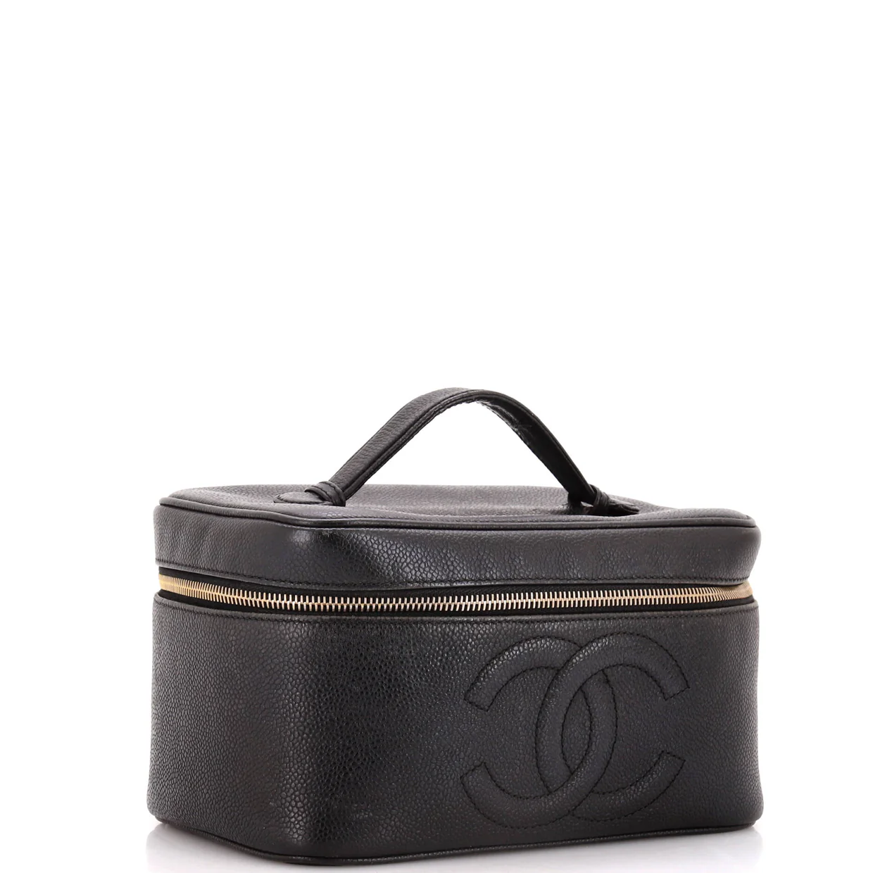 Vintage Timeless Cosmetic Case Caviar Large - Deep Luxury