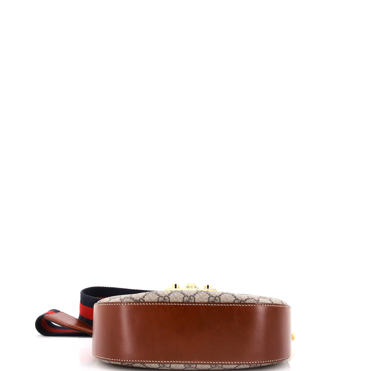 Padlock Saddle Shoulder Bag GG Coated Canvas and Leather Medium - Deep Luxury