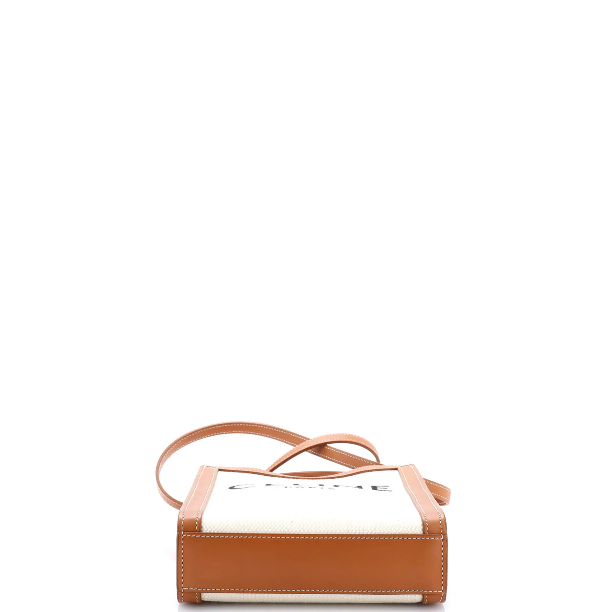 Vertical Cabas Tote Canvas with Leather Mini - Deep Luxury