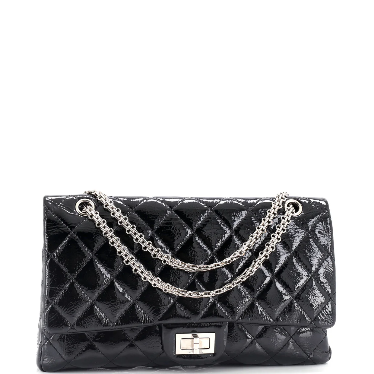 Reissue 2.55 Flap Bag Quilted Crinkled Patent 227 - Deep Luxury