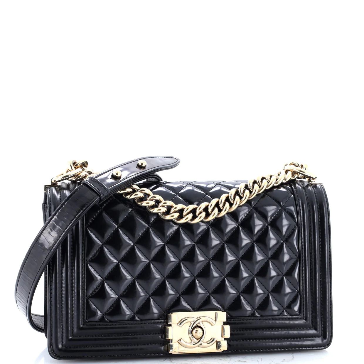 Boy Flap Bag Quilted Iridescent Glazed Calfskin Old Medium - Deep Luxury