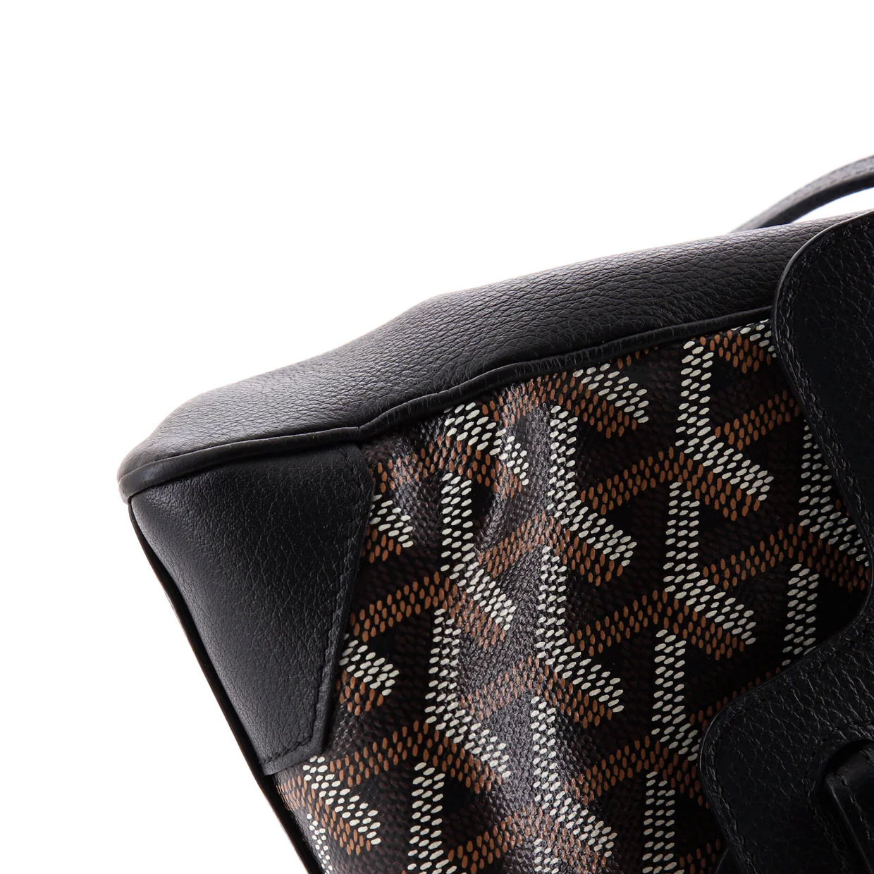 Saigon Top Handle Bag Coated Canvas with Leather Mini - Deep Luxury