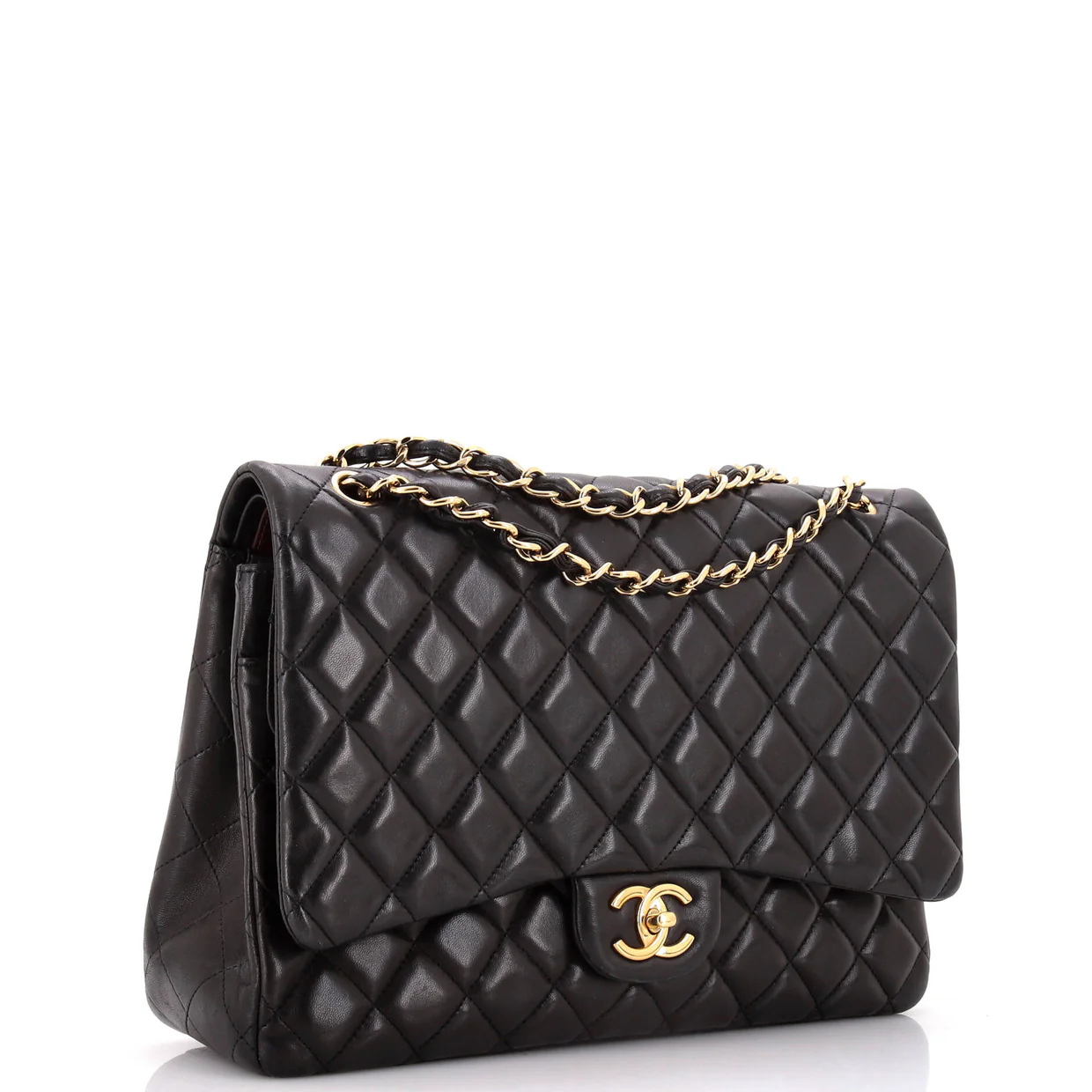 Classic Double Flap Bag Quilted Lambskin Maxi - Deep Luxury