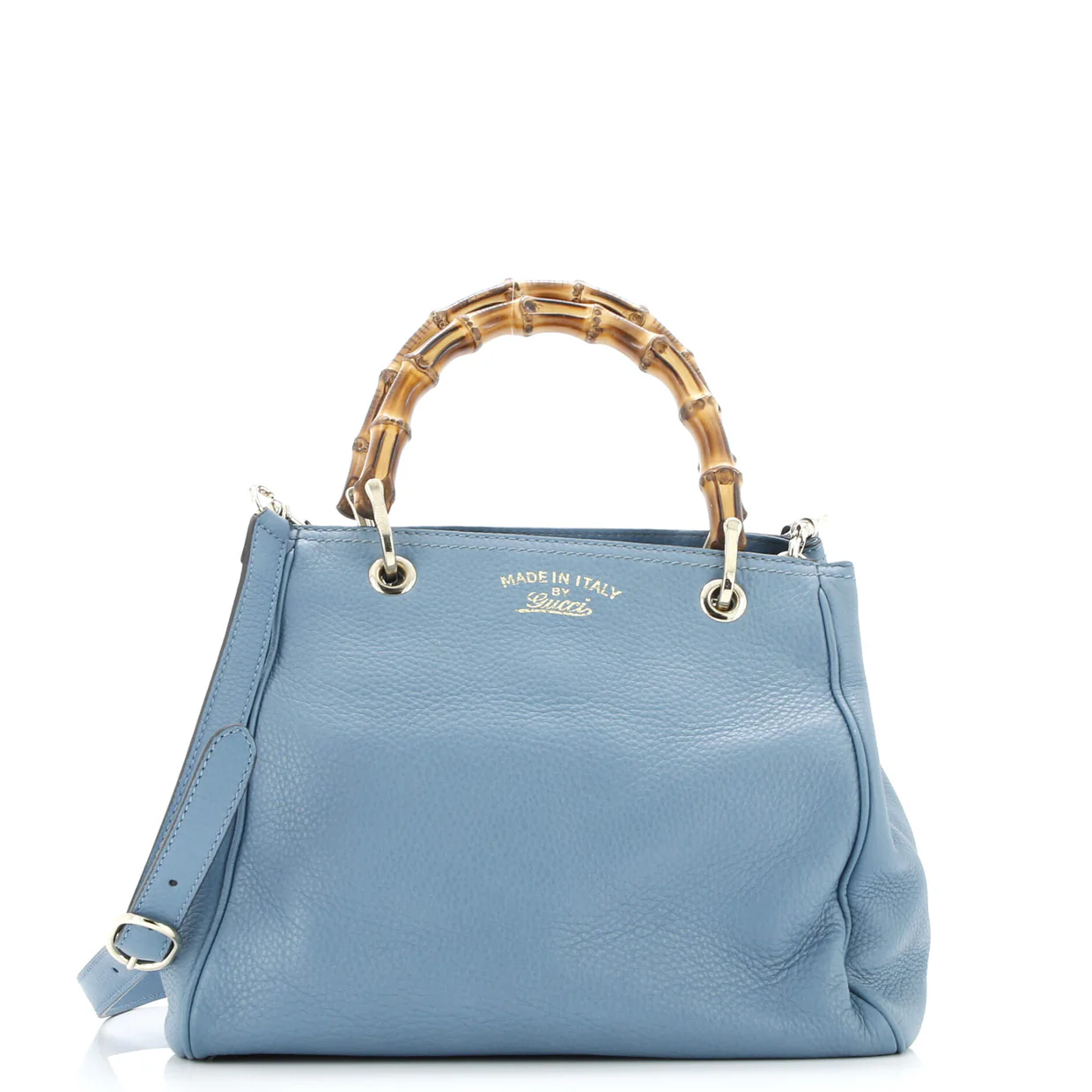 Bamboo Shopper Tote Leather Small - Deep Luxury