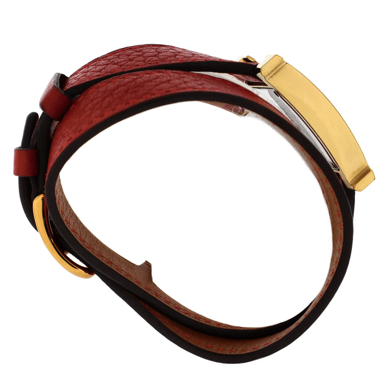Heure H Quartz Watch Plated Metal and Leather 21 - Deep Luxury