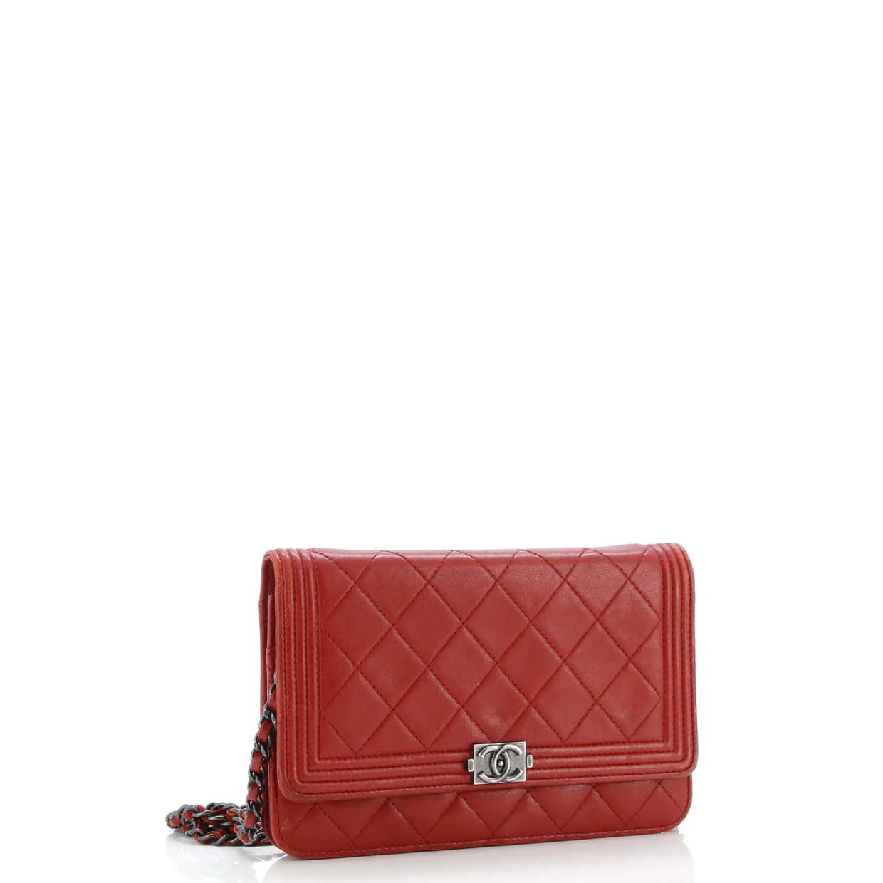 Boy Wallet on Chain Quilted Lambskin - Deep Luxury