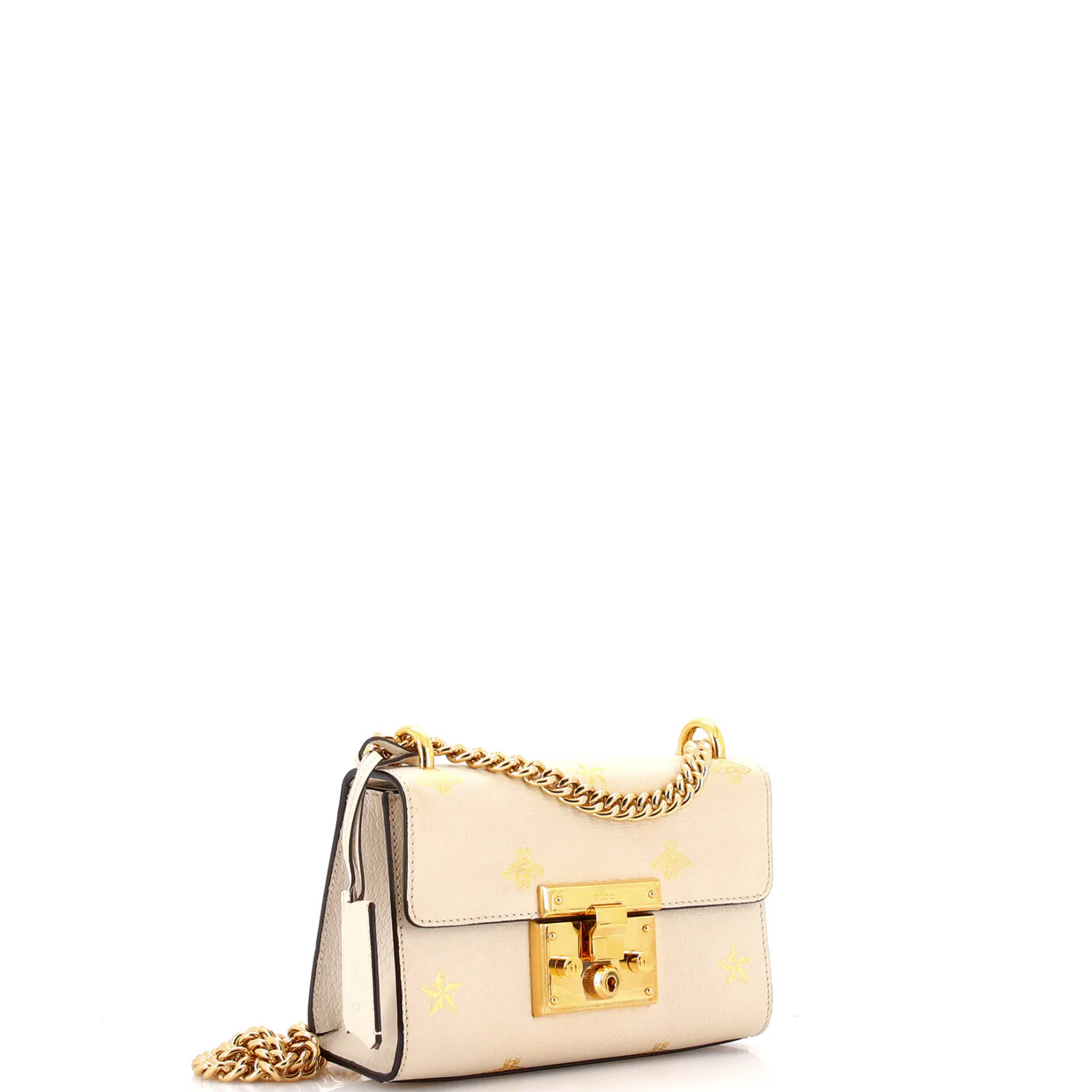 Padlock Shoulder Bag Printed Leather Small - Deep Luxury