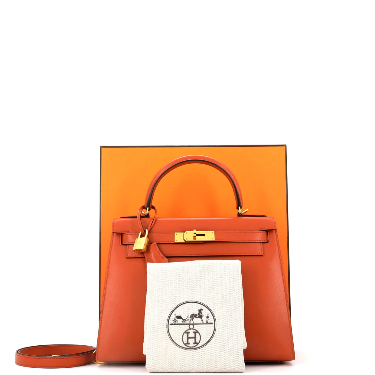 Kelly Handbag Terre Battue Tadelakt with Gold Hardware 28 - Deep Luxury