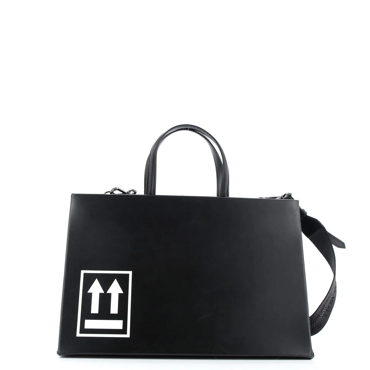 Box Tote Printed Patent Medium - Deep Luxury