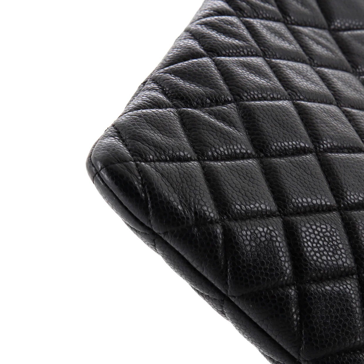 O Case Clutch Quilted Caviar Large - Deep Luxury