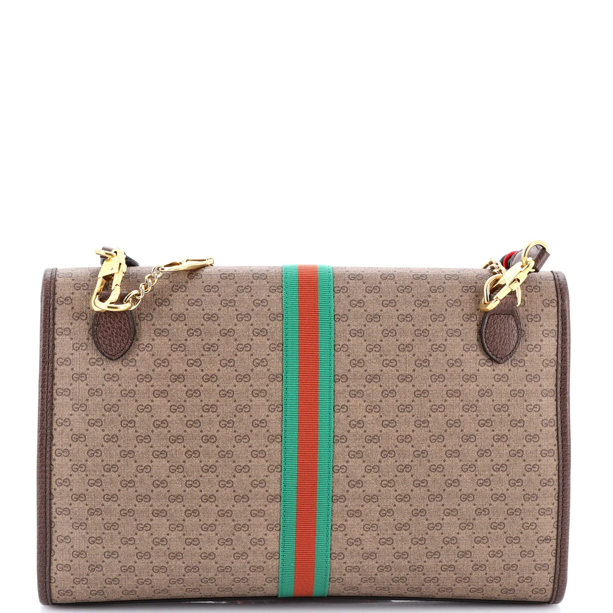 Rajah Web Chain Shoulder Bag GG Coated Canvas Medium - Deep Luxury