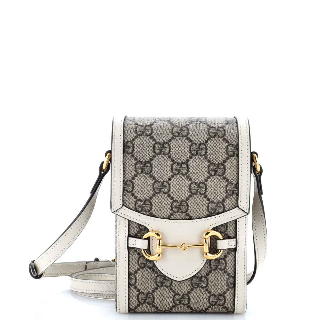 Horsebit 1955 Crossbody Bag GG Coated Canvas with Leather Mini - Deep Luxury