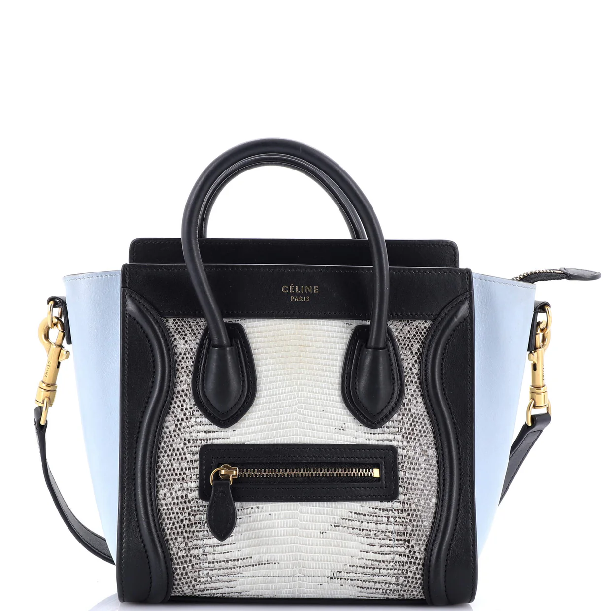 Luggage Bag Lizard and Leather Nano - Deep Luxury