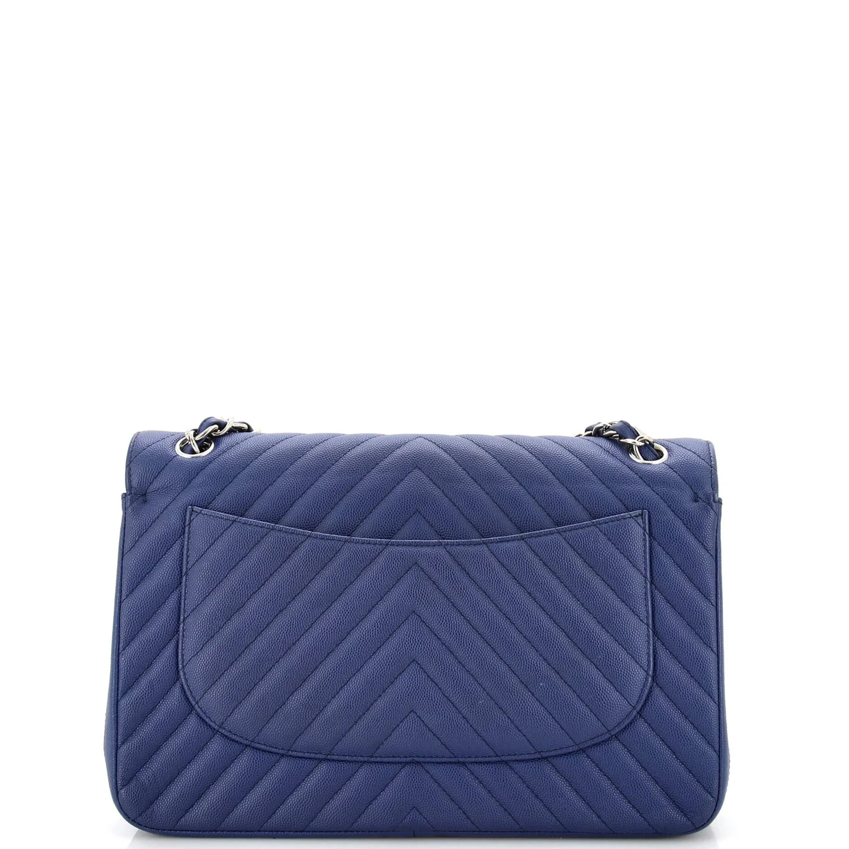 Classic Double Flap Bag Chevron Caviar Jumbo - Deep Luxury