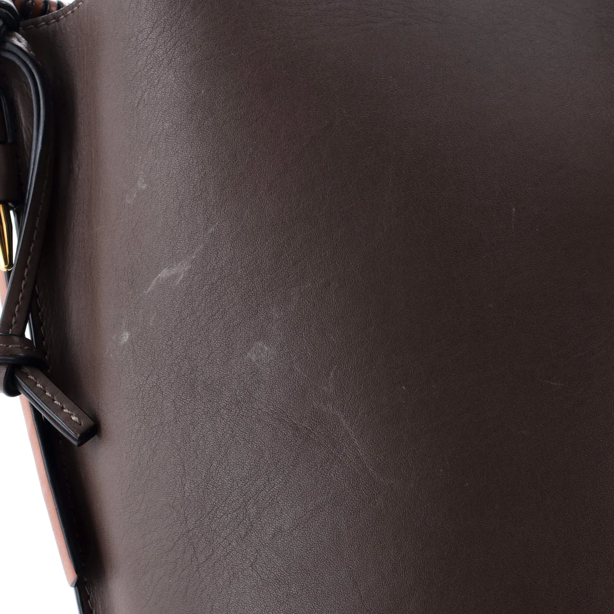 Gate Top Handle Bucket Bag Leather Medium - Deep Luxury