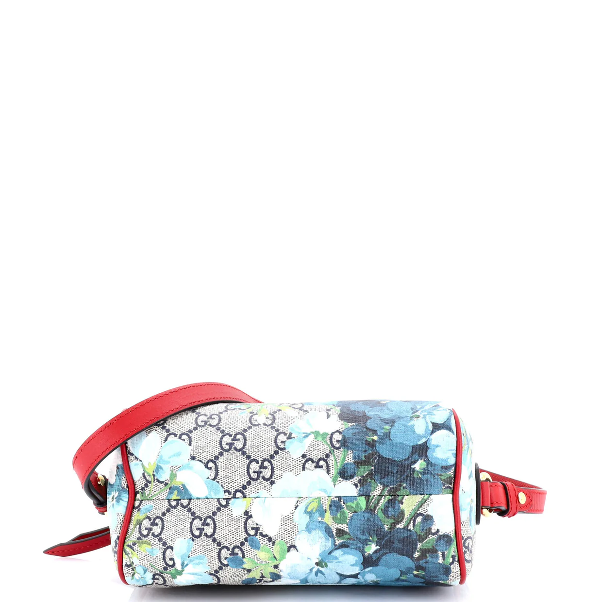 Convertible Boston Bag Blooms Print GG Coated Canvas Nano - Deep Luxury