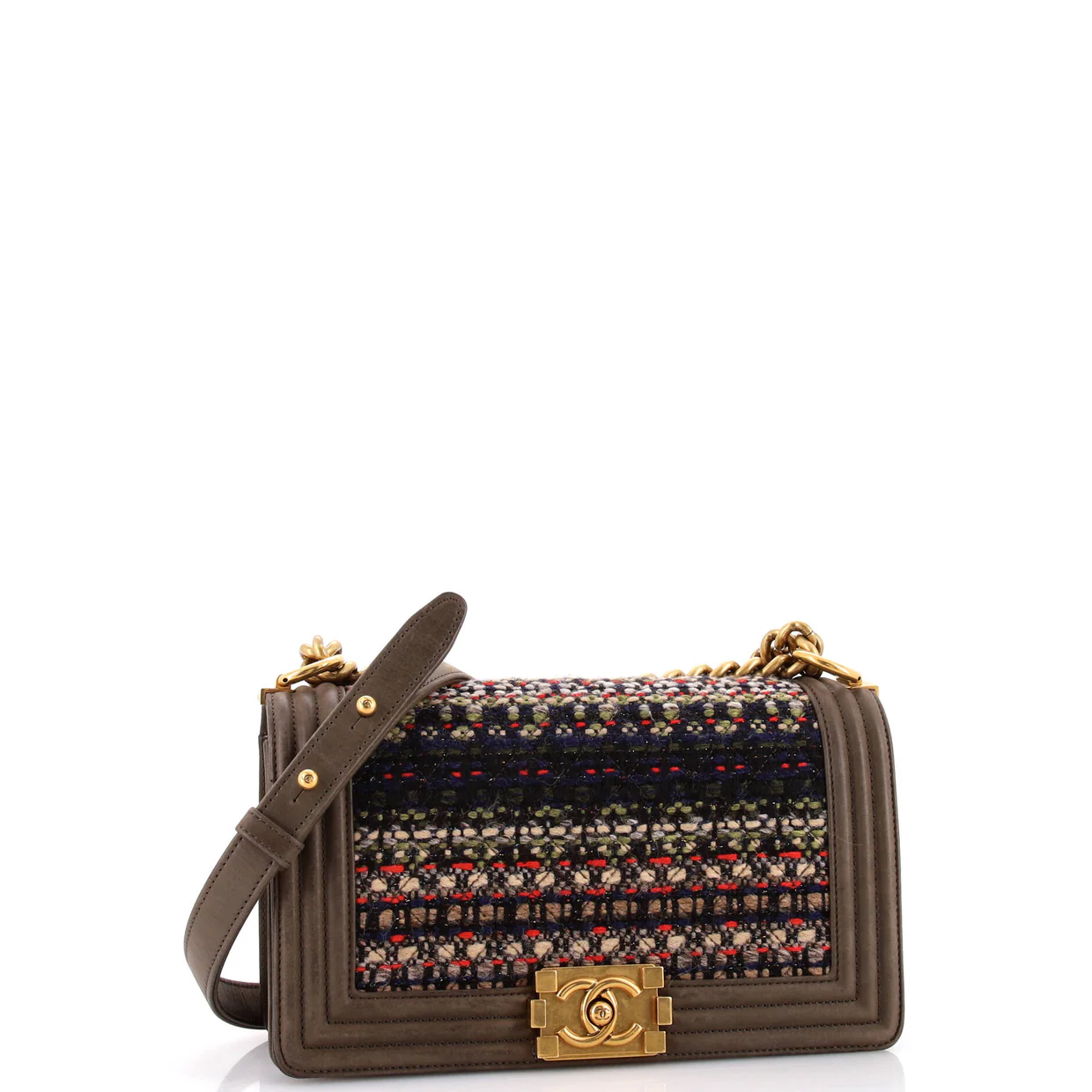 Boy Flap Bag Quilted Tweed Old Medium - Deep Luxury