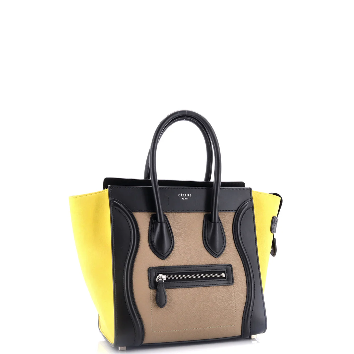 Tricolor Luggage Bag Leather Micro - Deep Luxury