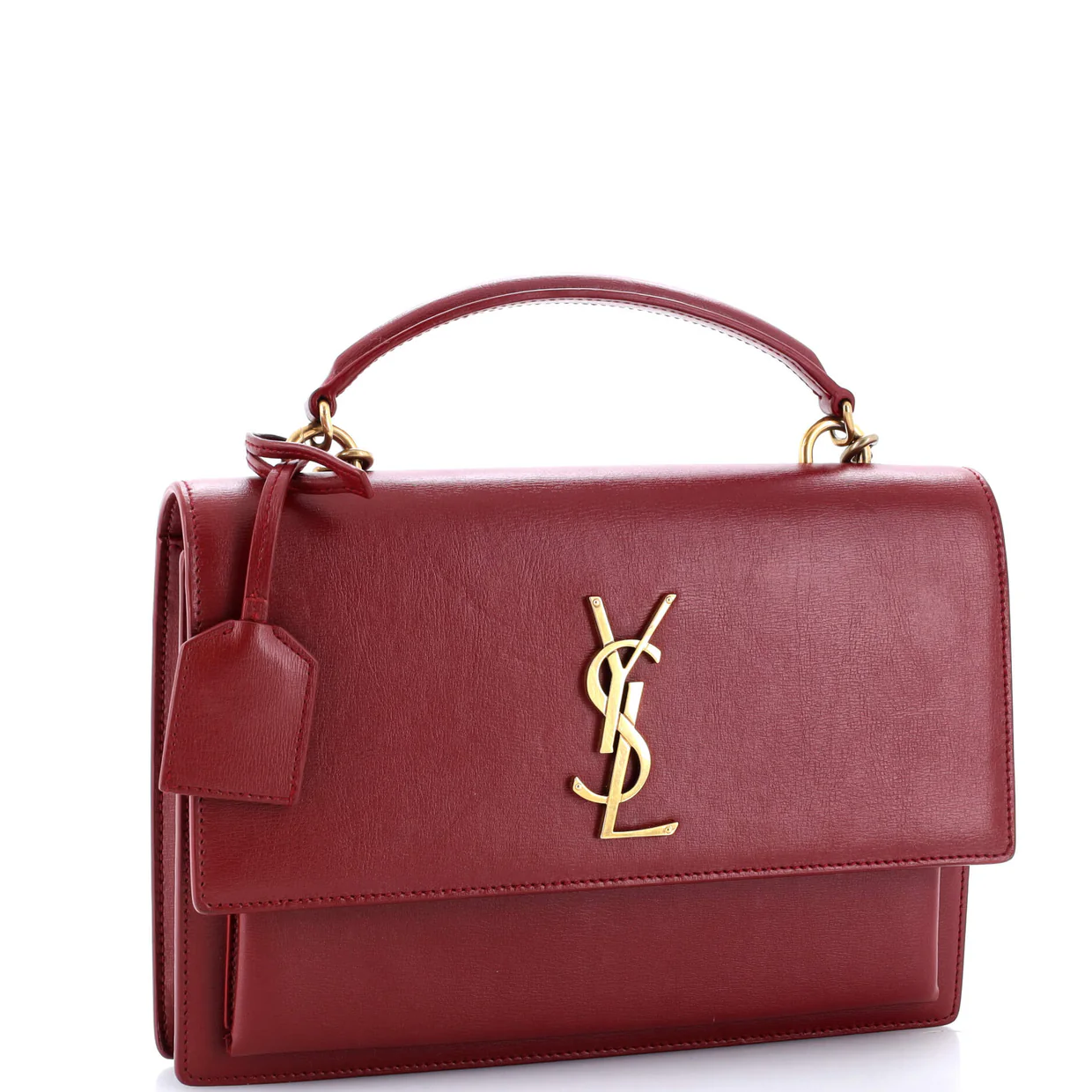 Sunset Top Handle Shoulder Bag Leather Medium - Deep Luxury