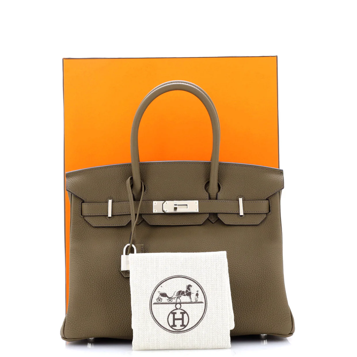 Birkin Handbag Vert Maquis Togo with Palladium Hardware 30 - Deep Luxury