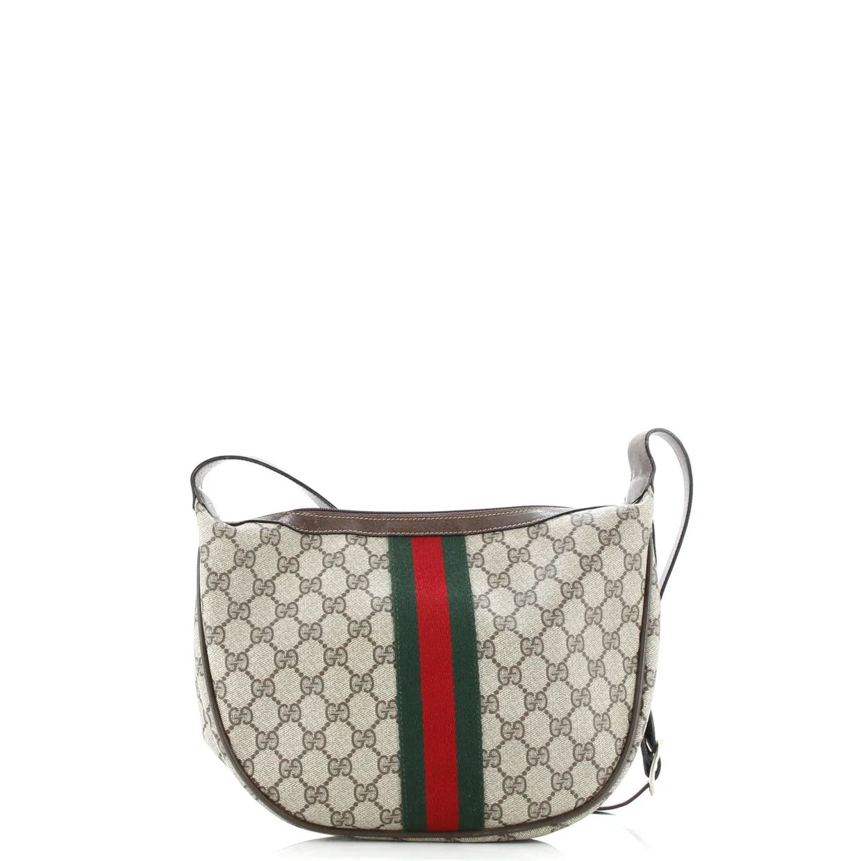 Ophidia Half Moon Hobo GG Coated Canvas Small - Deep Luxury