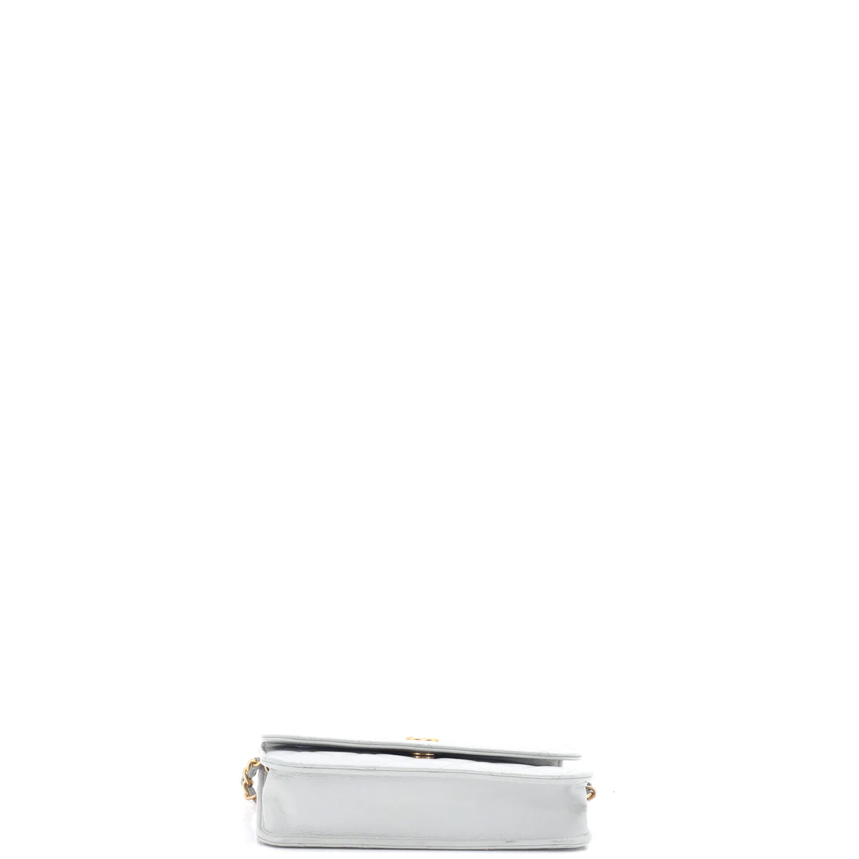 Pearl Crush Flap Phone Holder with Chain Quilted Lambskin - Deep Luxury