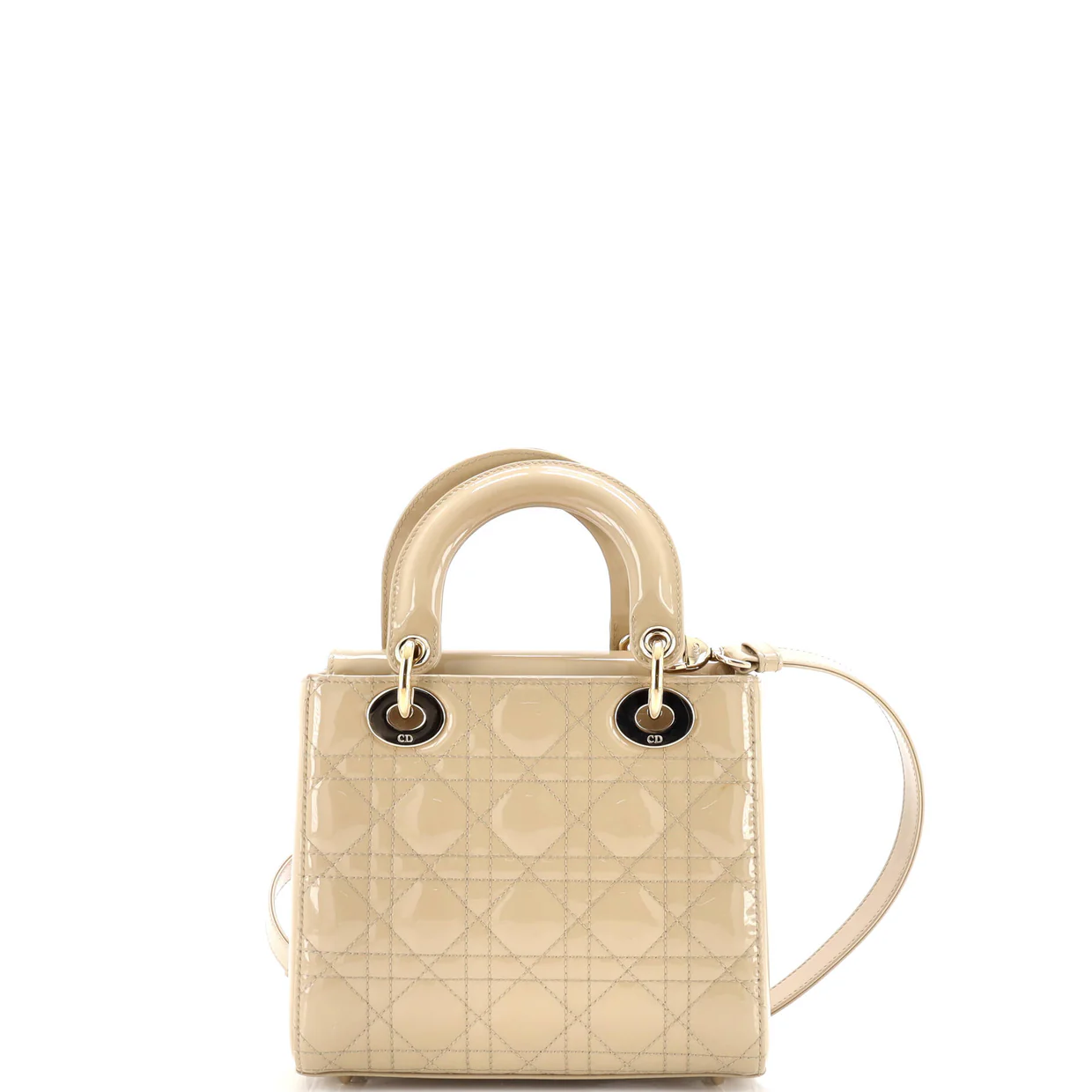 Lady Dior NM Bag Cannage Quilt Patent Medium - Deep Luxury