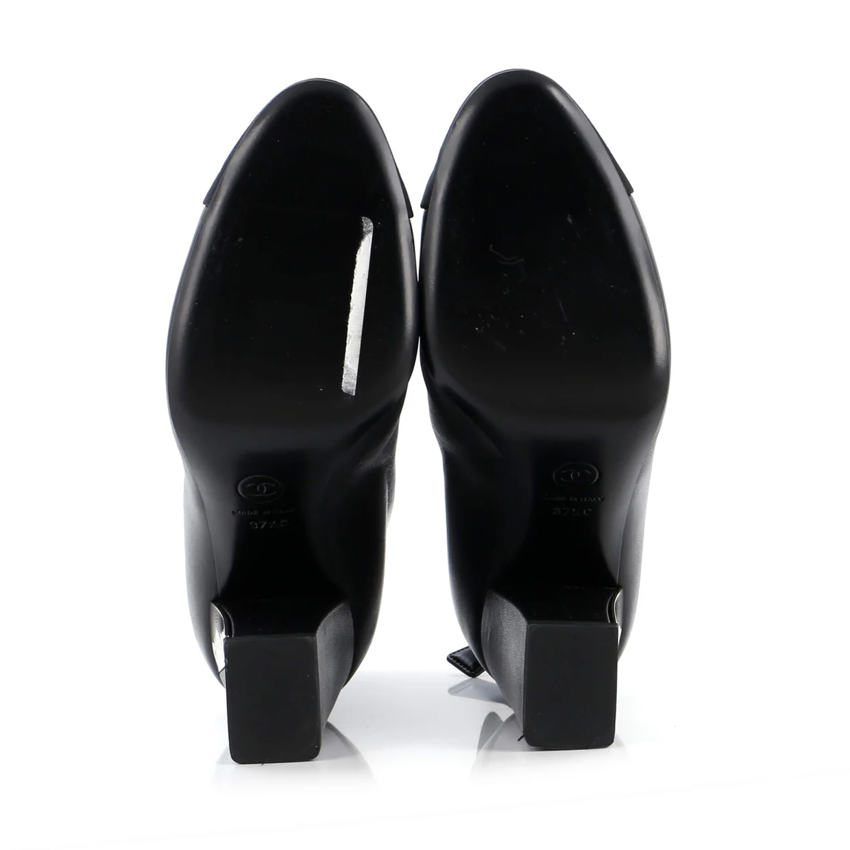 Women's Logo Cap Toe Fold Over Boots Leather with Grosgrain - Deep Luxury