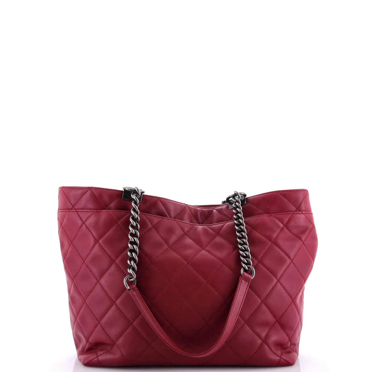 Shopping In Chains Tote Quilted Calfskin Large - Deep Luxury