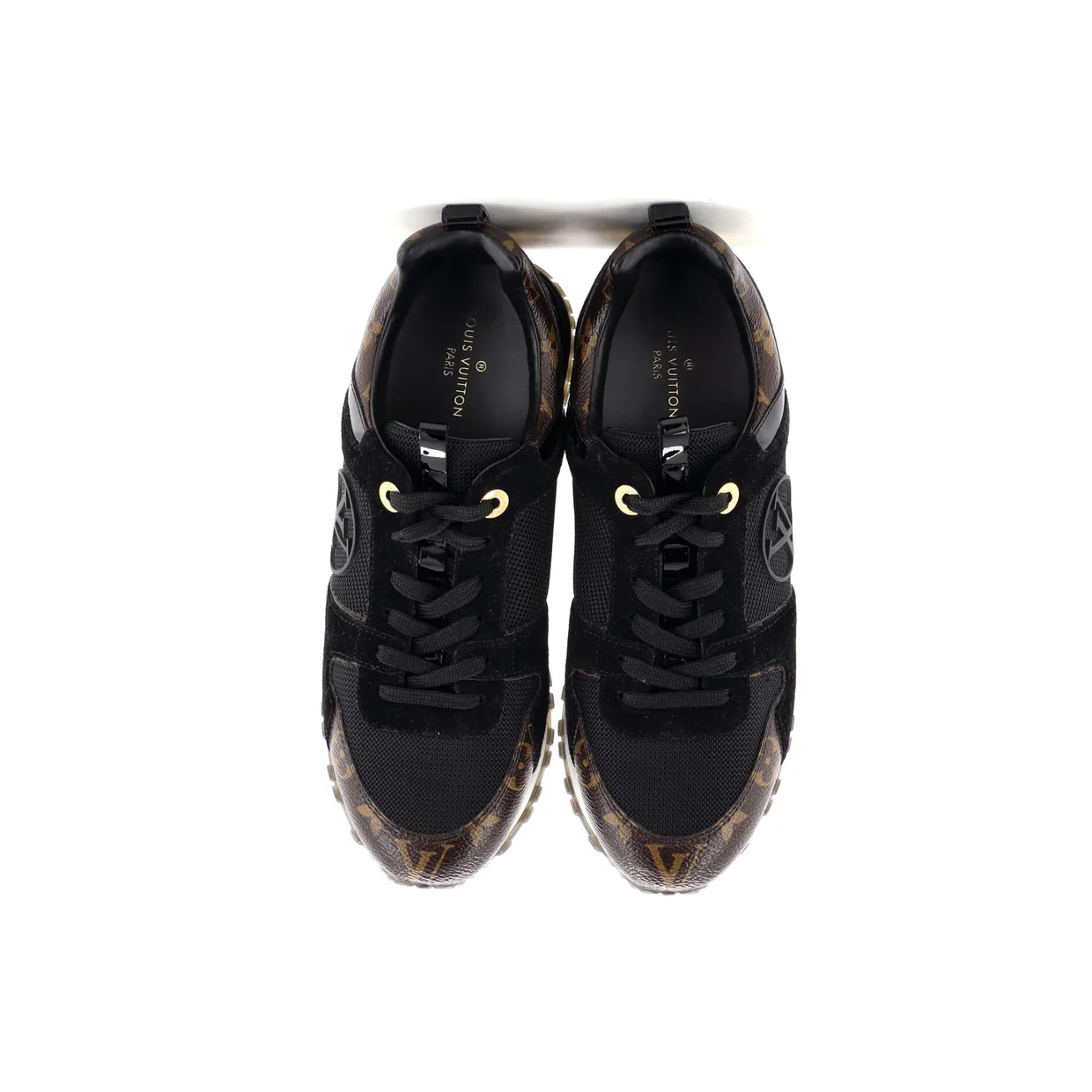 Women's Run Away Sneakers Mesh with Monogram Canvas and Suede - Deep Luxury